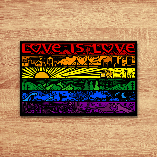 Love is Love Sticker by BreakAwayToday